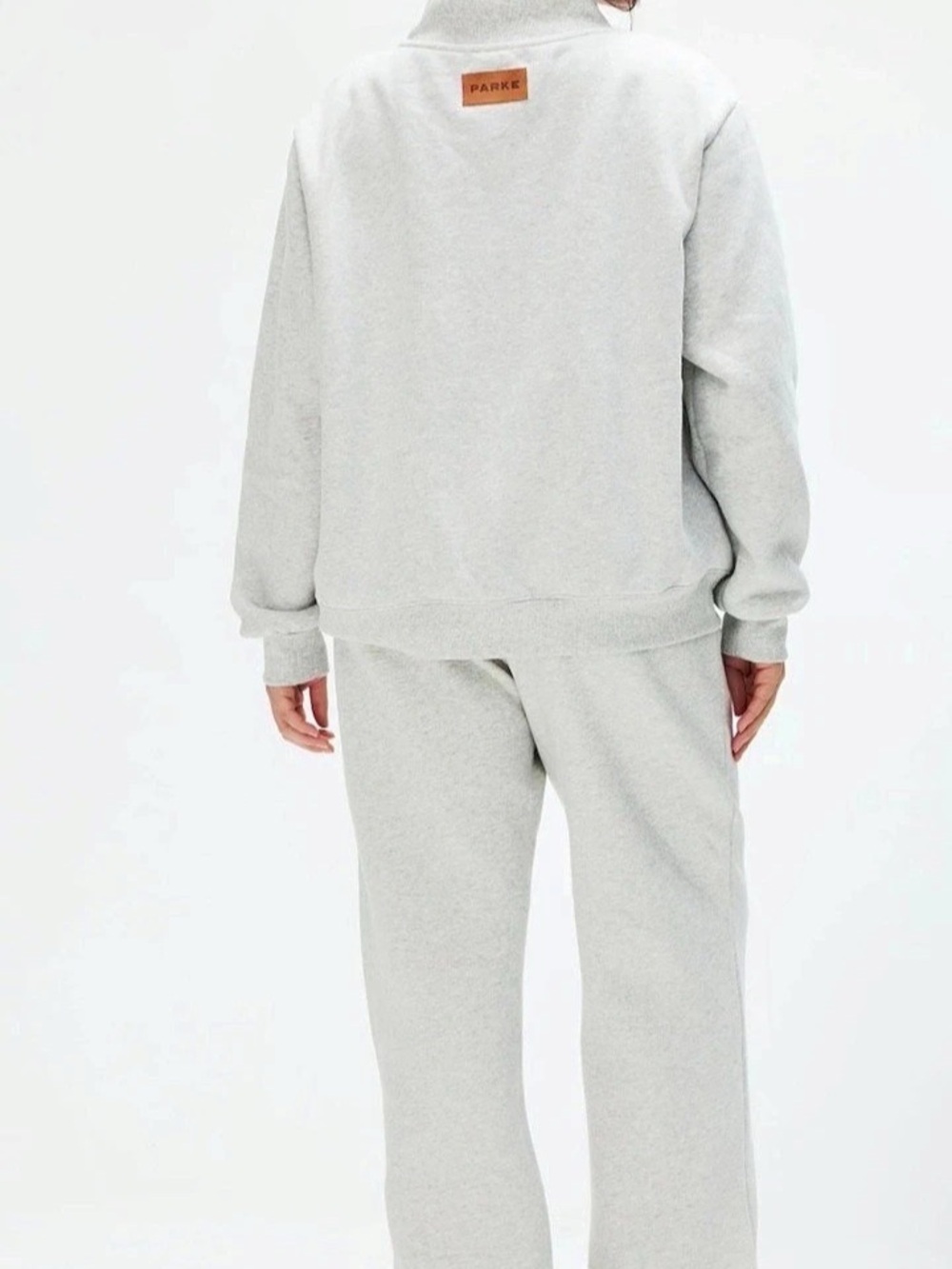 PARKe Classic Varsity Mockneck Sweatshirt , grey, sz L/xl, new in bag